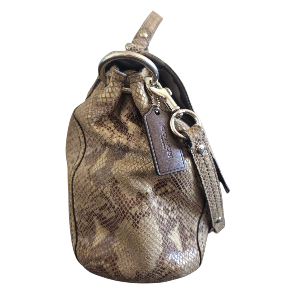 Coach Taupe Snake-Embossed Crossbody Bag - Picture 3 of 14